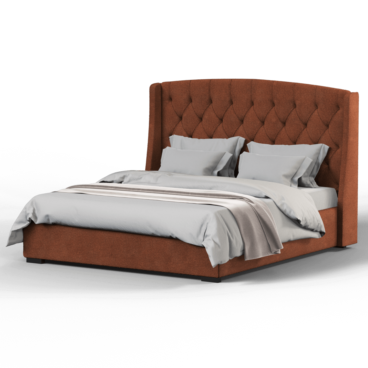 Sophia Upholstered Bed with Buttoned Headboard