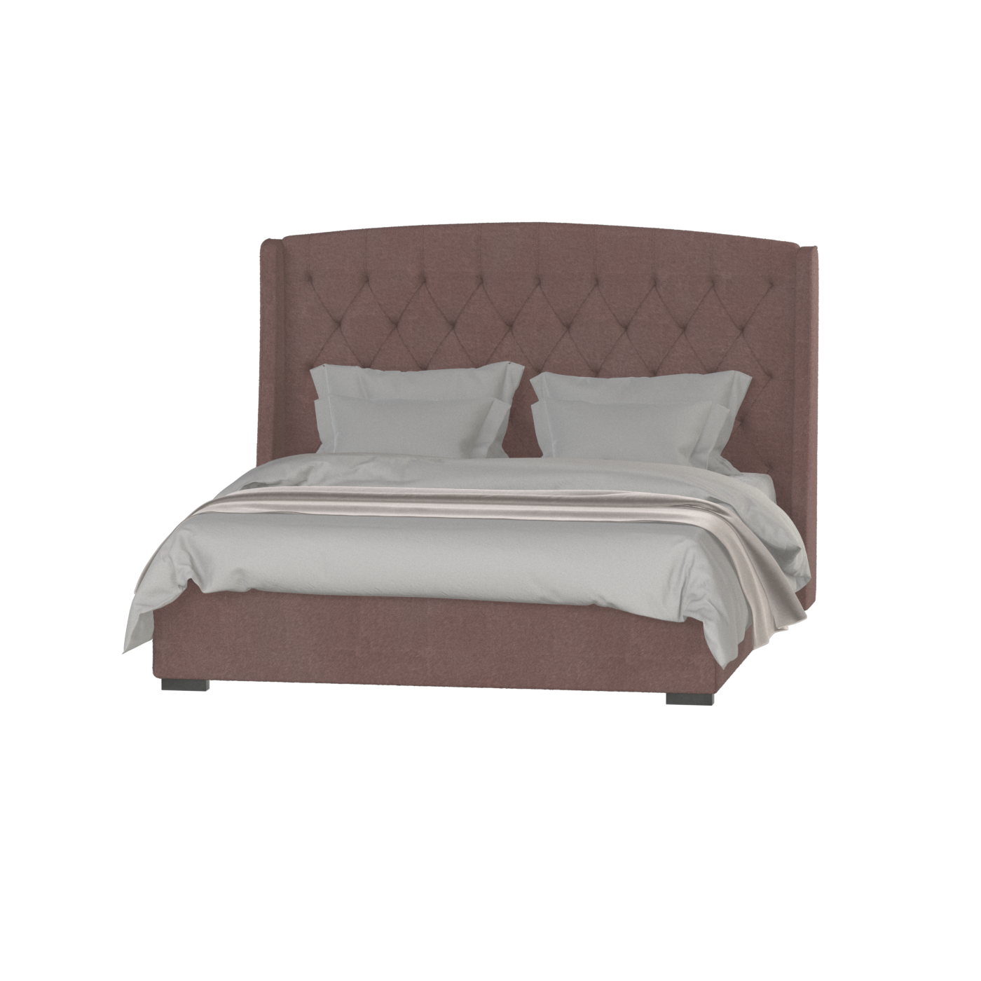 Sophia Upholstered Bed with Buttoned Headboard