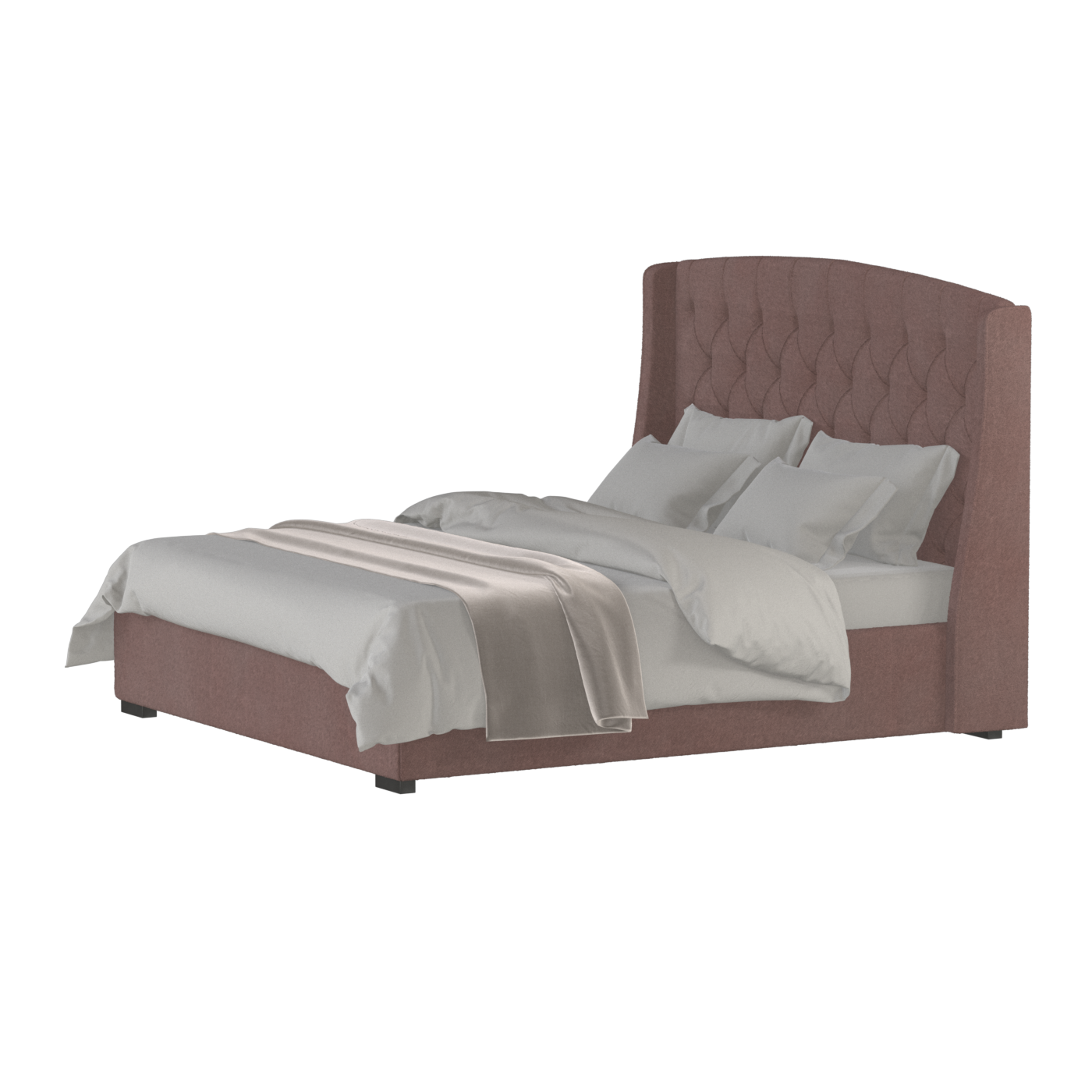 Sophia Upholstered Bed with Buttoned Headboard