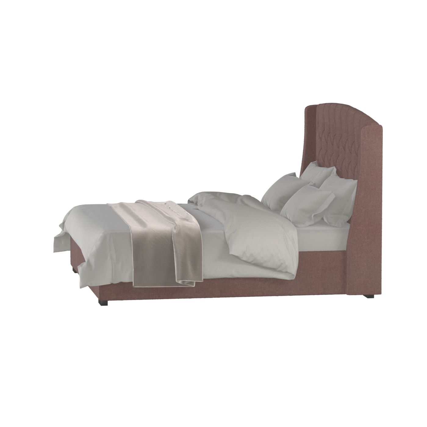 Sophia Upholstered Bed with Buttoned Headboard