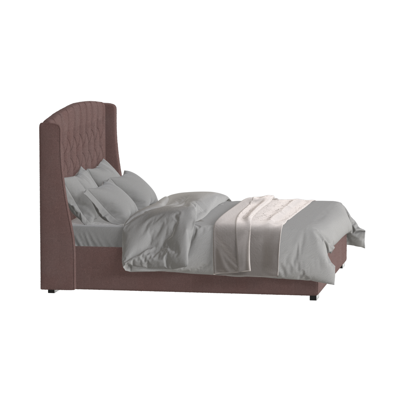 Sophia Upholstered Bed with Buttoned Headboard