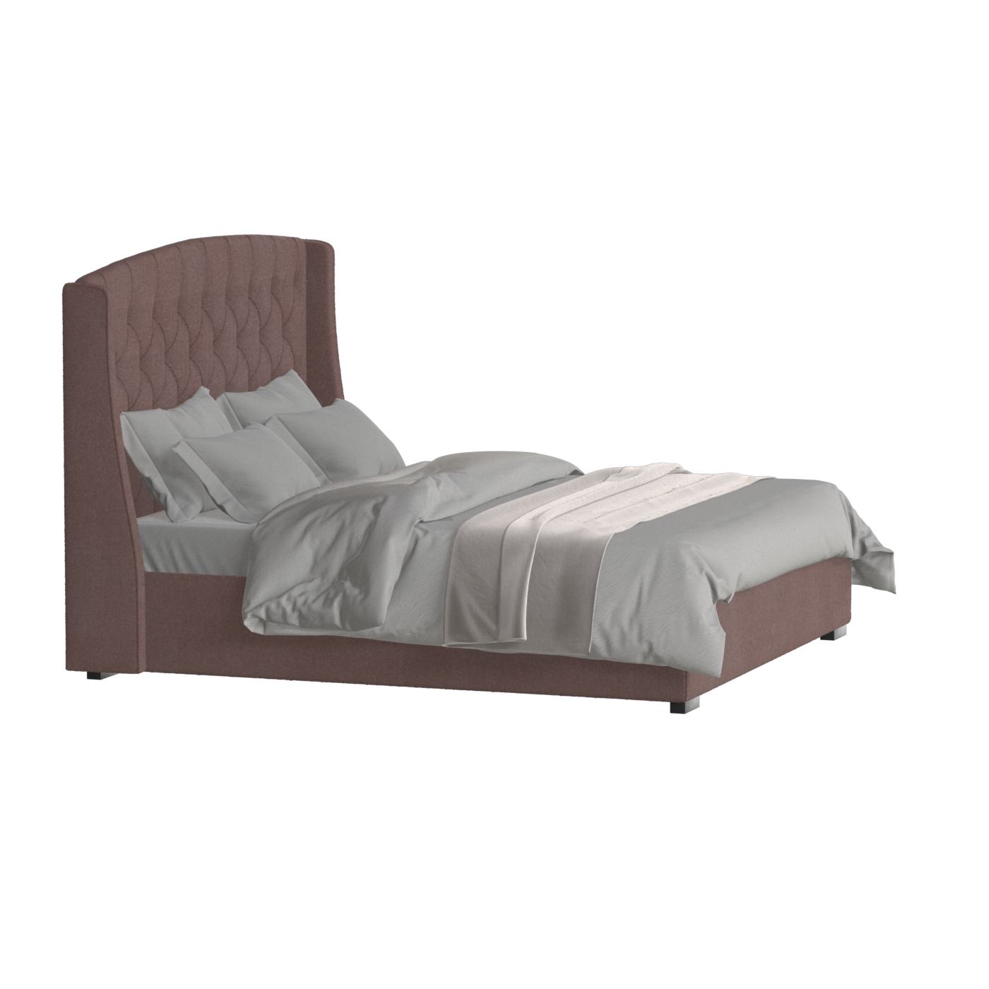 Sophia Upholstered Bed with Buttoned Headboard