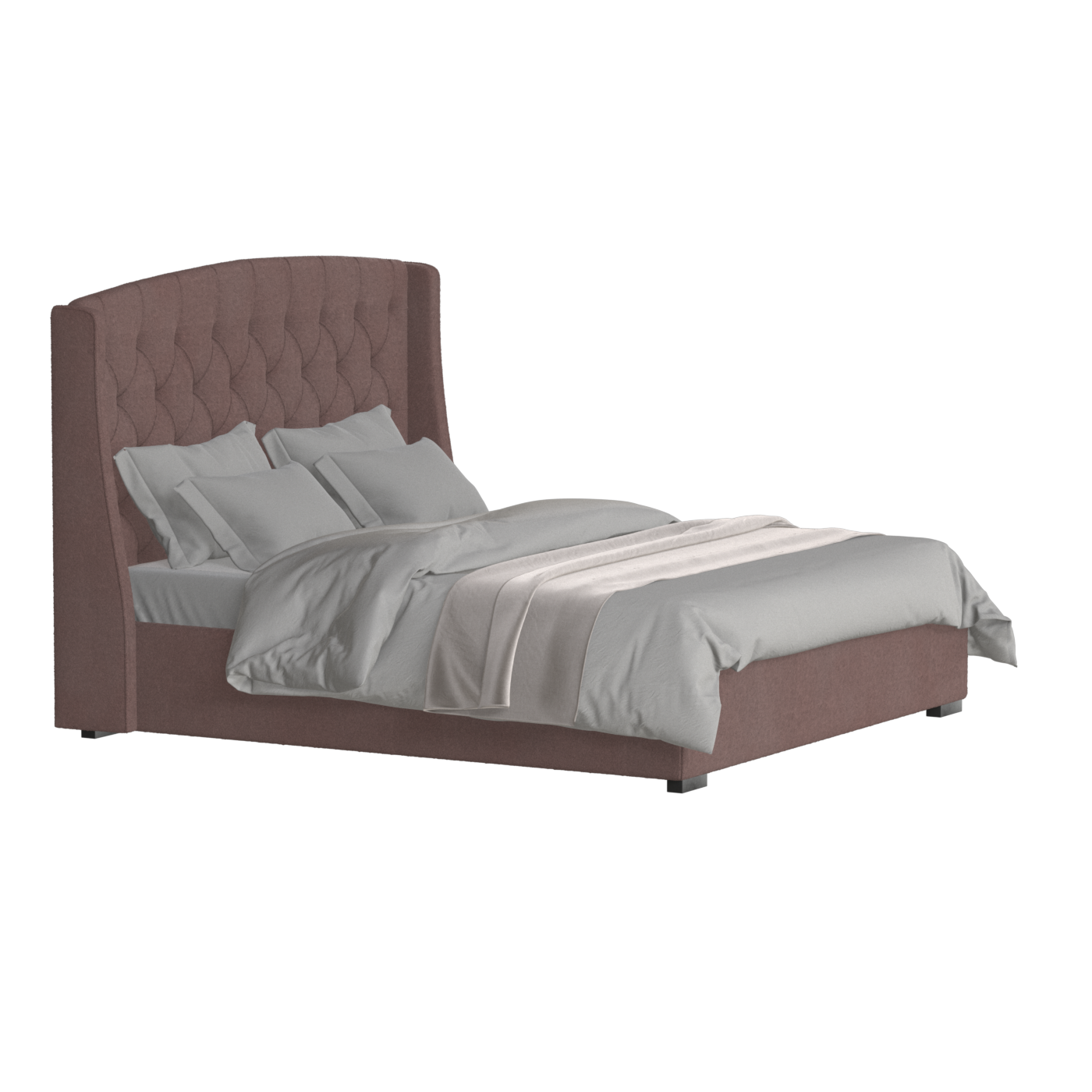Sophia Upholstered Bed with Buttoned Headboard