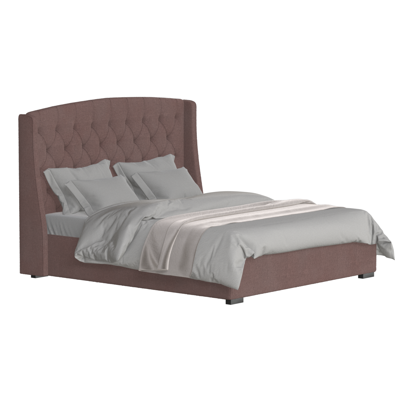 Sophia Upholstered Bed with Buttoned Headboard