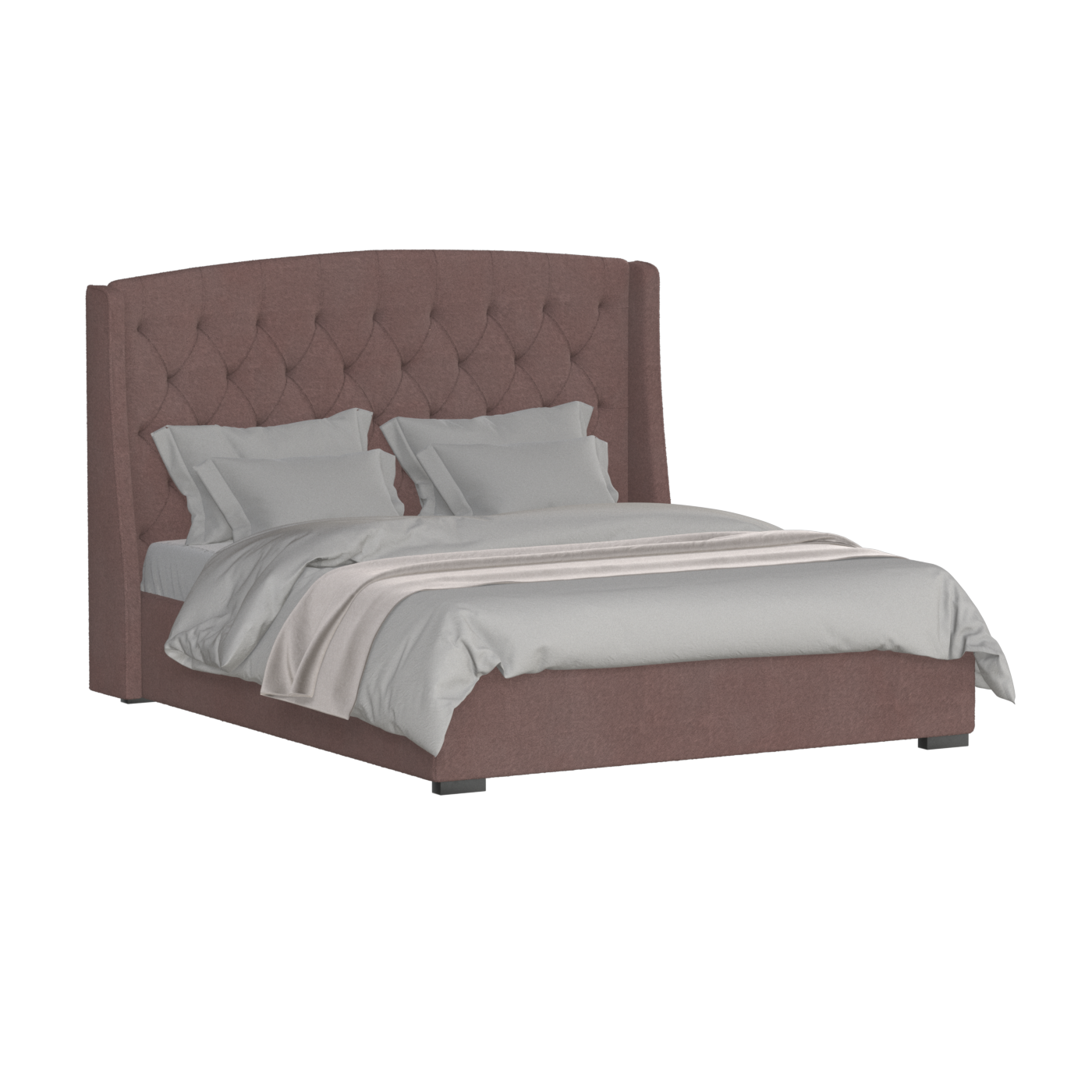Sophia Upholstered Bed with Buttoned Headboard
