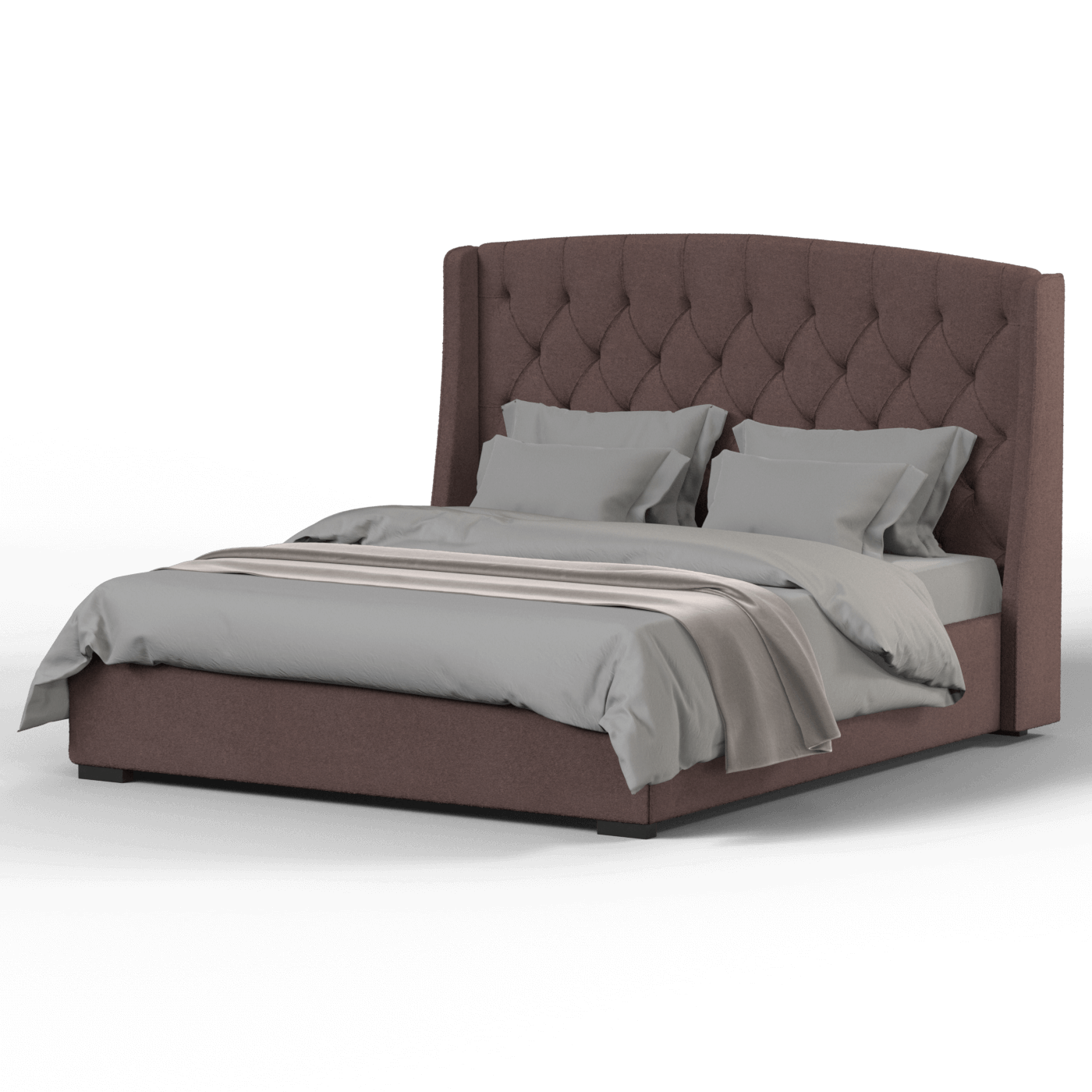 Sophia Upholstered Bed with Buttoned Headboard
