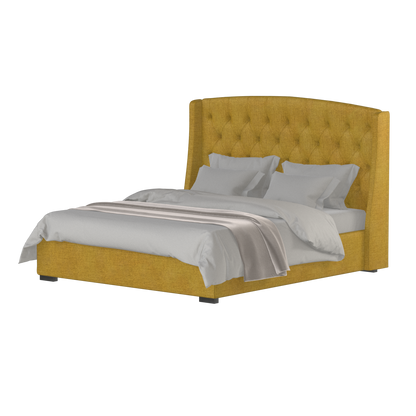 Sophia Upholstered Bed with Buttoned Headboard