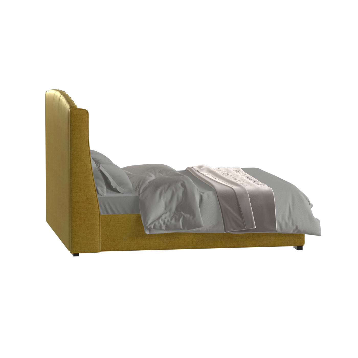 Sophia Upholstered Bed with Buttoned Headboard