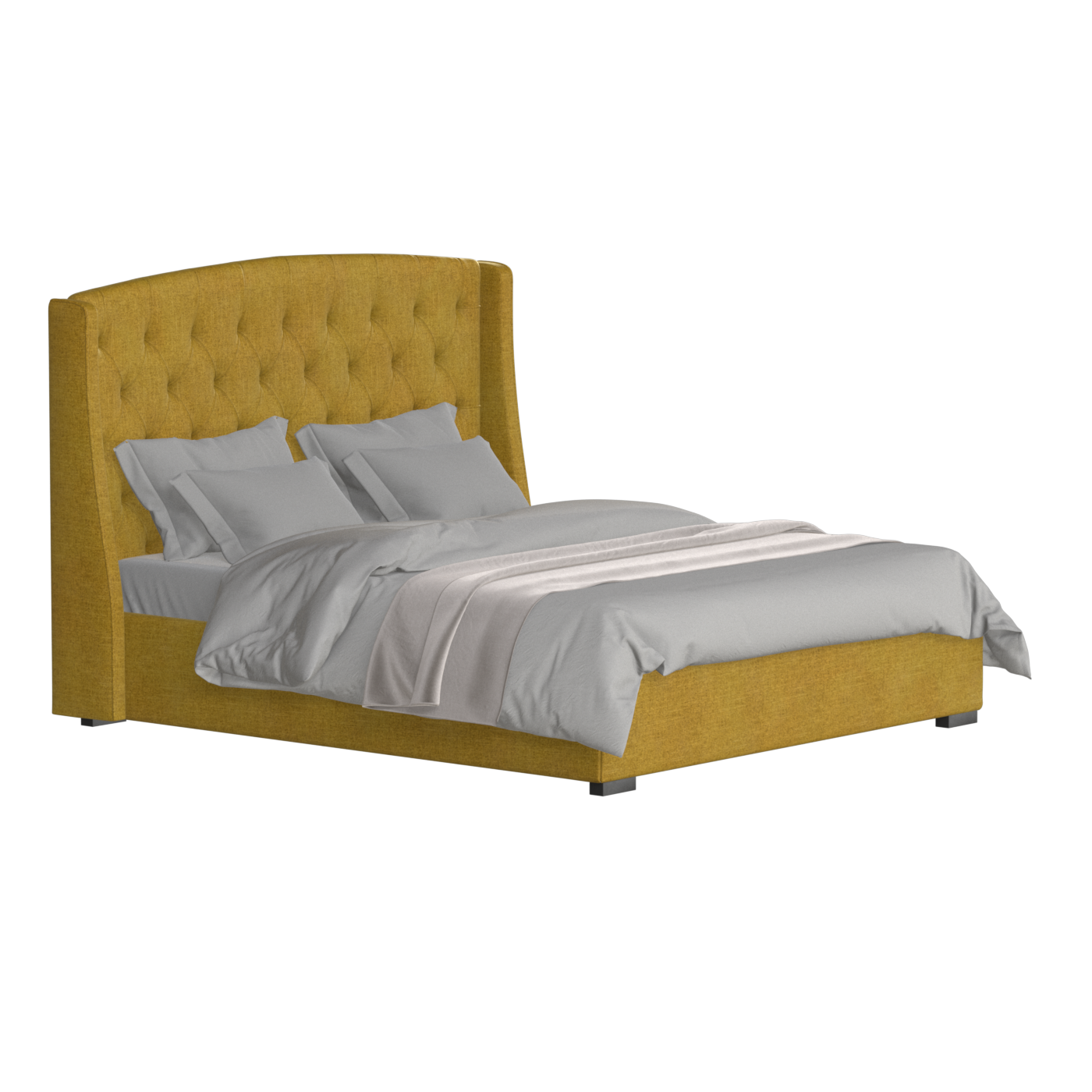 Sophia Upholstered Bed with Buttoned Headboard