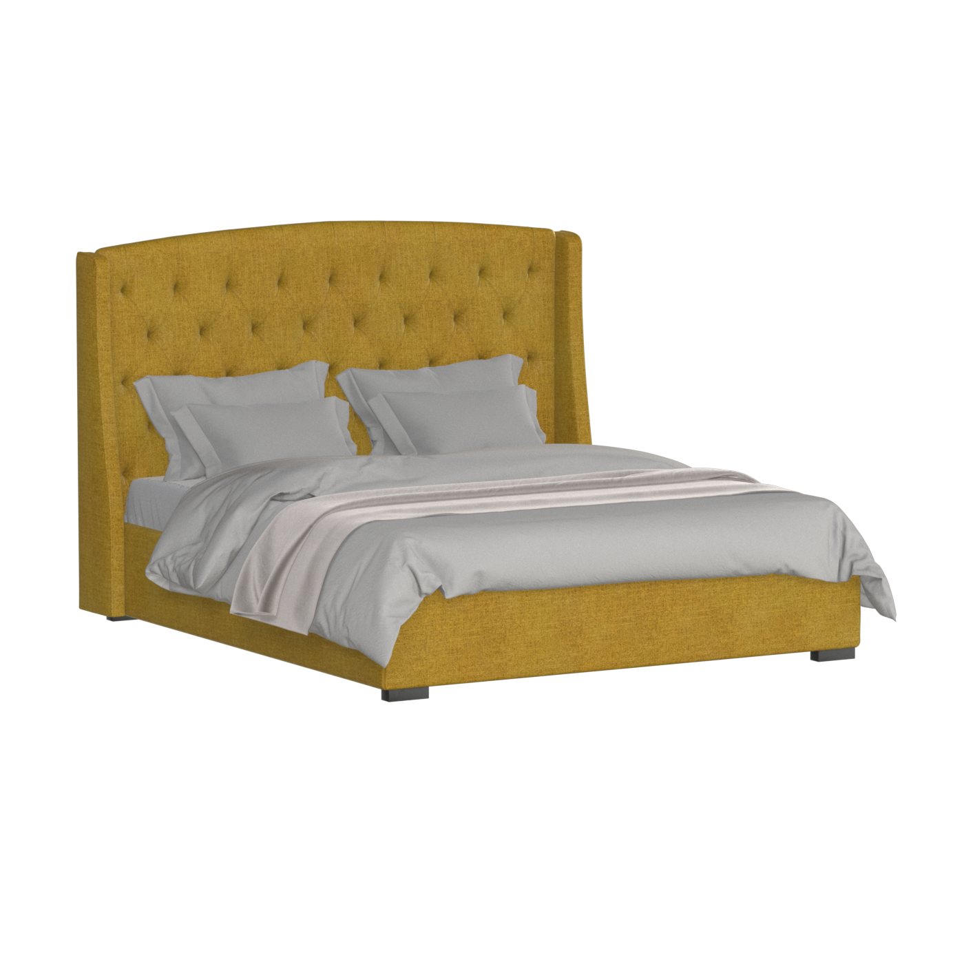 Sophia Upholstered Bed with Buttoned Headboard