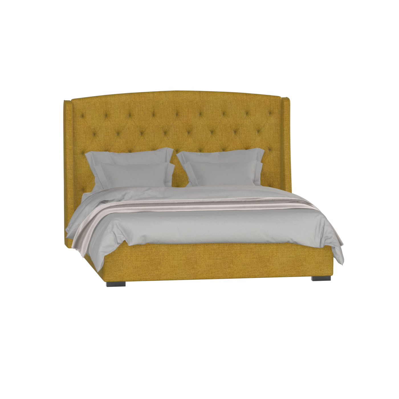 Sophia Upholstered Bed with Buttoned Headboard