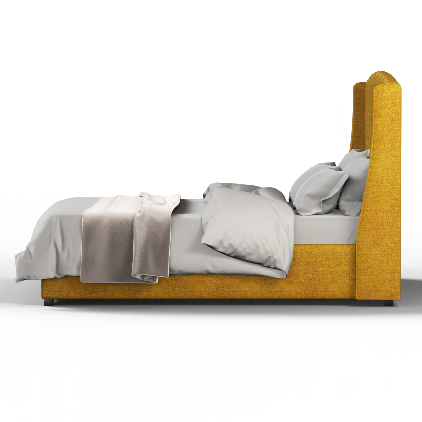 Sophia Upholstered Bed with Buttoned Headboard