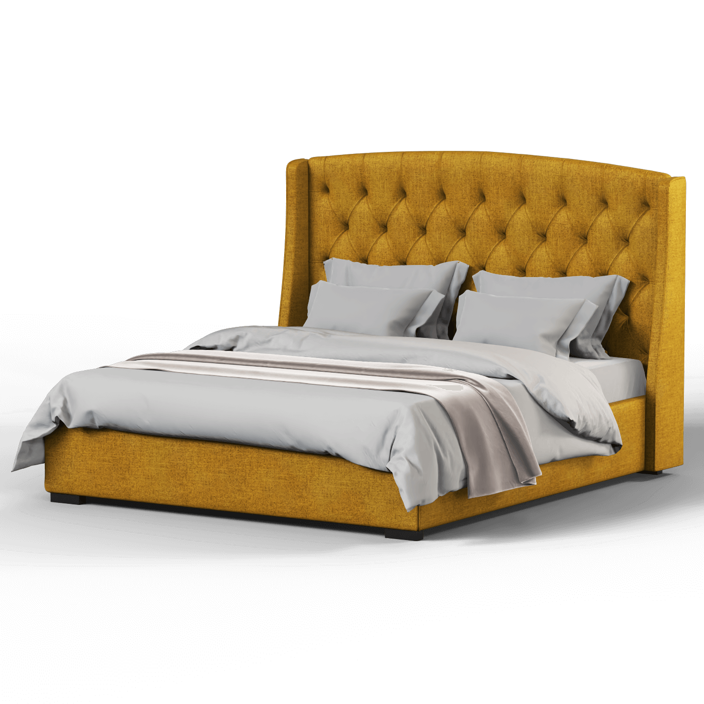 Sophia Upholstered Bed with Buttoned Headboard