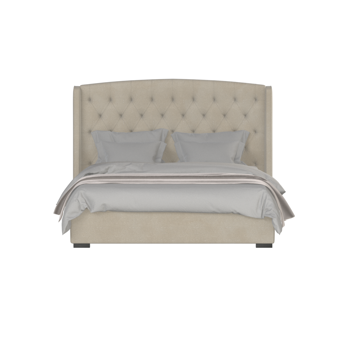 Sophia Upholstered Bed with Buttoned Headboard