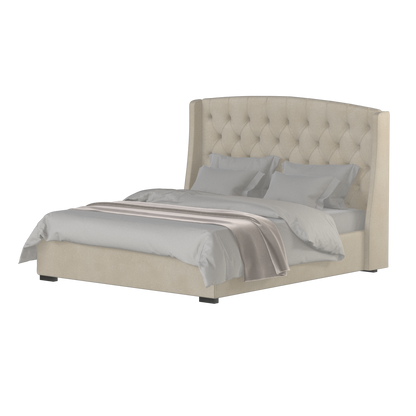Sophia Upholstered Bed with Buttoned Headboard