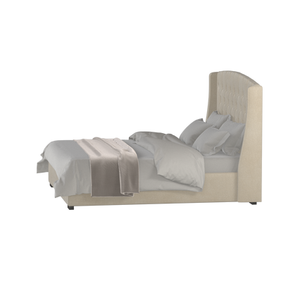 Sophia Upholstered Bed with Buttoned Headboard