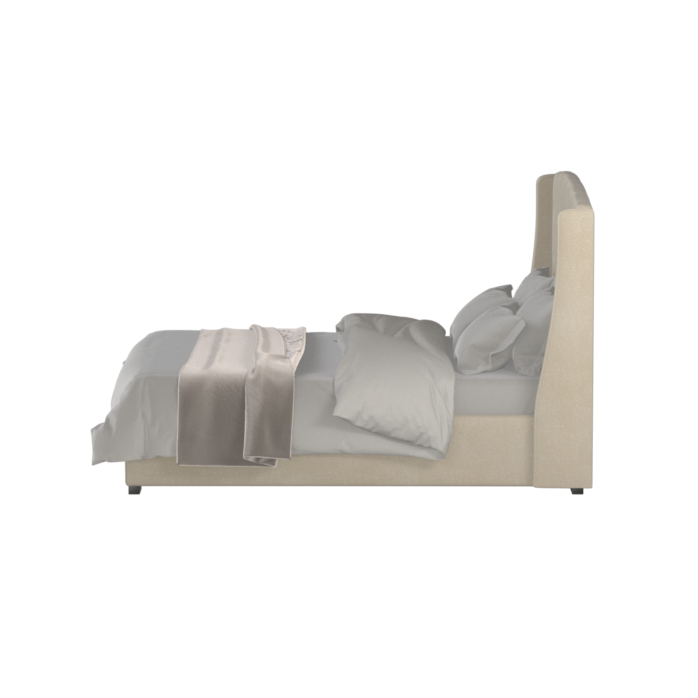 Sophia Upholstered Bed with Buttoned Headboard
