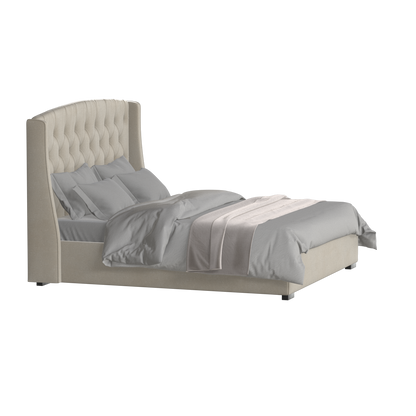 Sophia Upholstered Bed with Buttoned Headboard