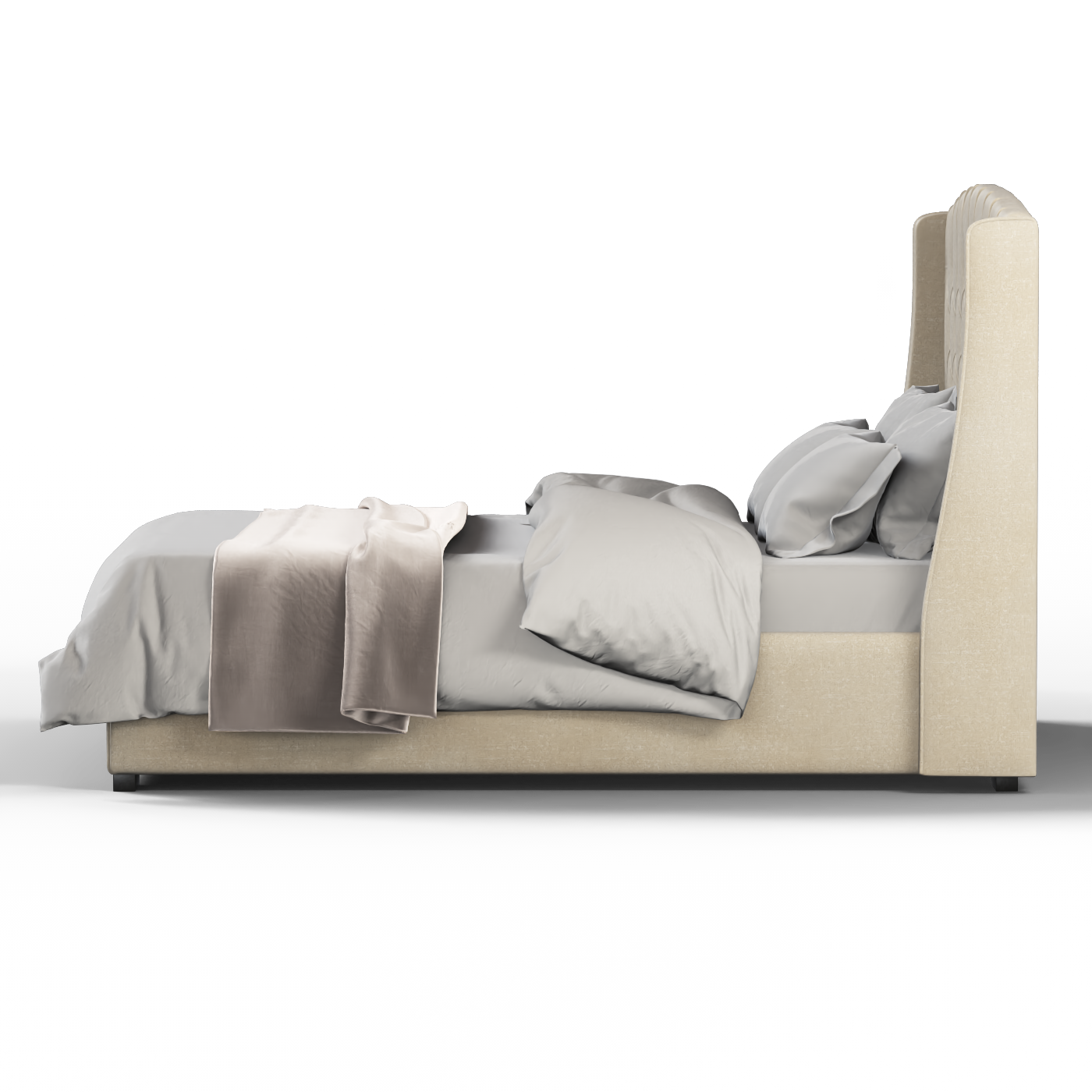 Sophia Upholstered Bed with Buttoned Headboard