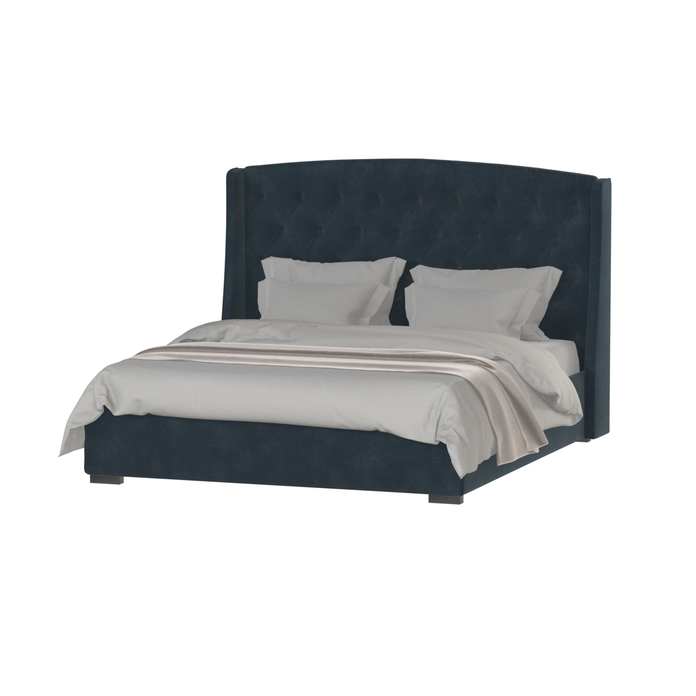Sophia Upholstered Bed with Buttoned Headboard