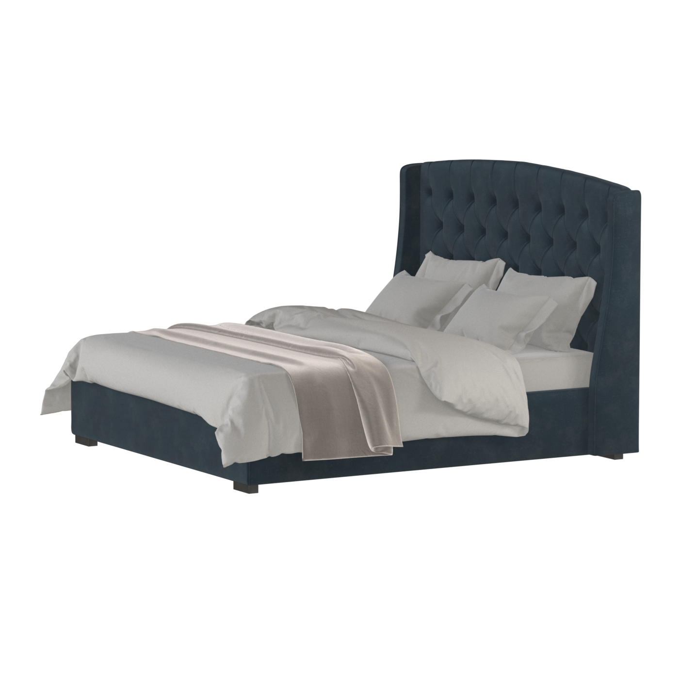 Sophia Upholstered Bed with Buttoned Headboard