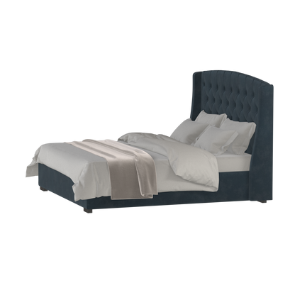 Sophia Upholstered Bed with Buttoned Headboard