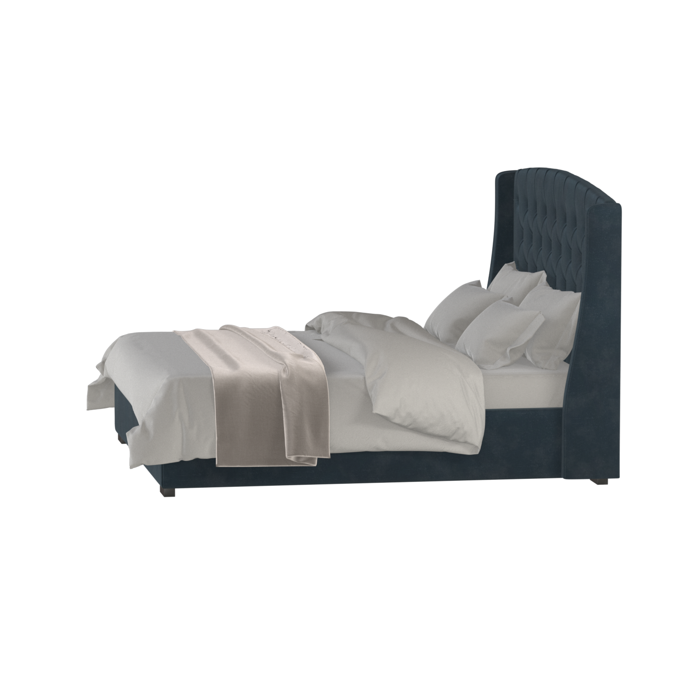 Sophia Upholstered Bed with Buttoned Headboard