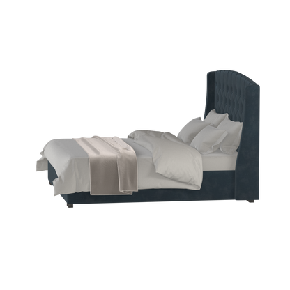 Sophia Upholstered Bed with Buttoned Headboard
