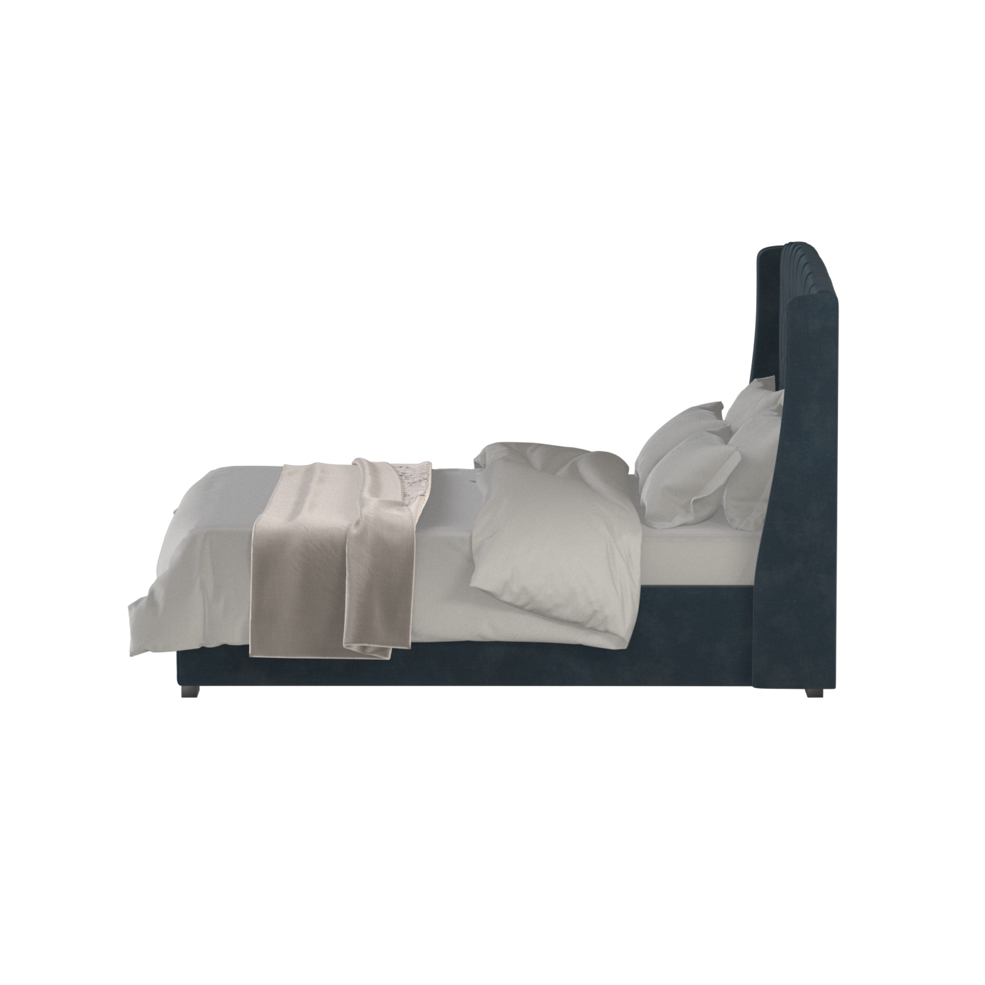 Sophia Upholstered Bed with Buttoned Headboard
