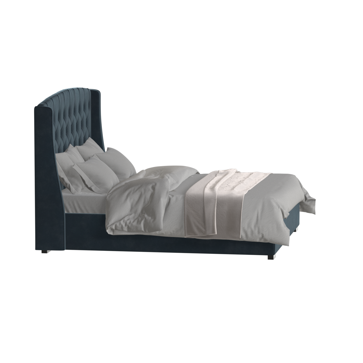 Sophia Upholstered Bed with Buttoned Headboard