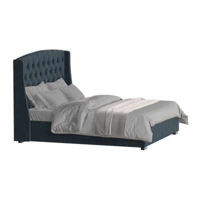 Sophia Upholstered Bed with Buttoned Headboard
