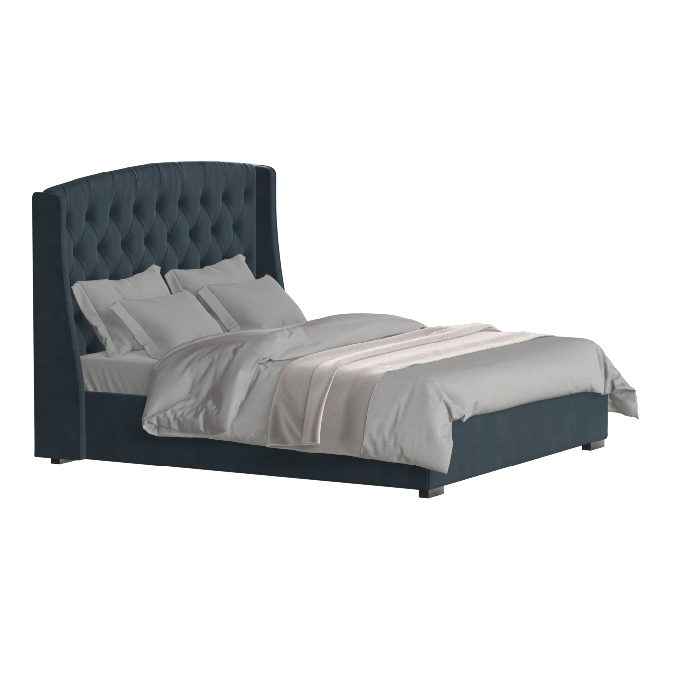 Sophia Upholstered Bed with Buttoned Headboard