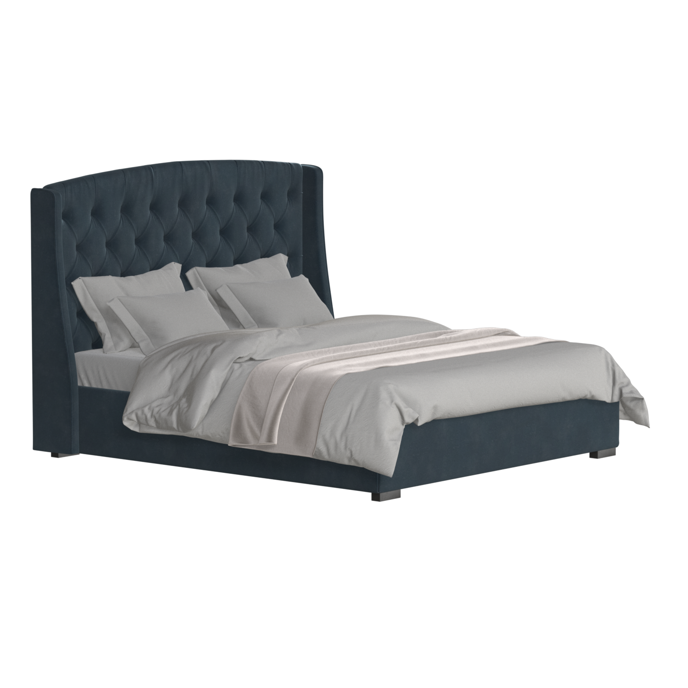 Sophia Upholstered Bed with Buttoned Headboard