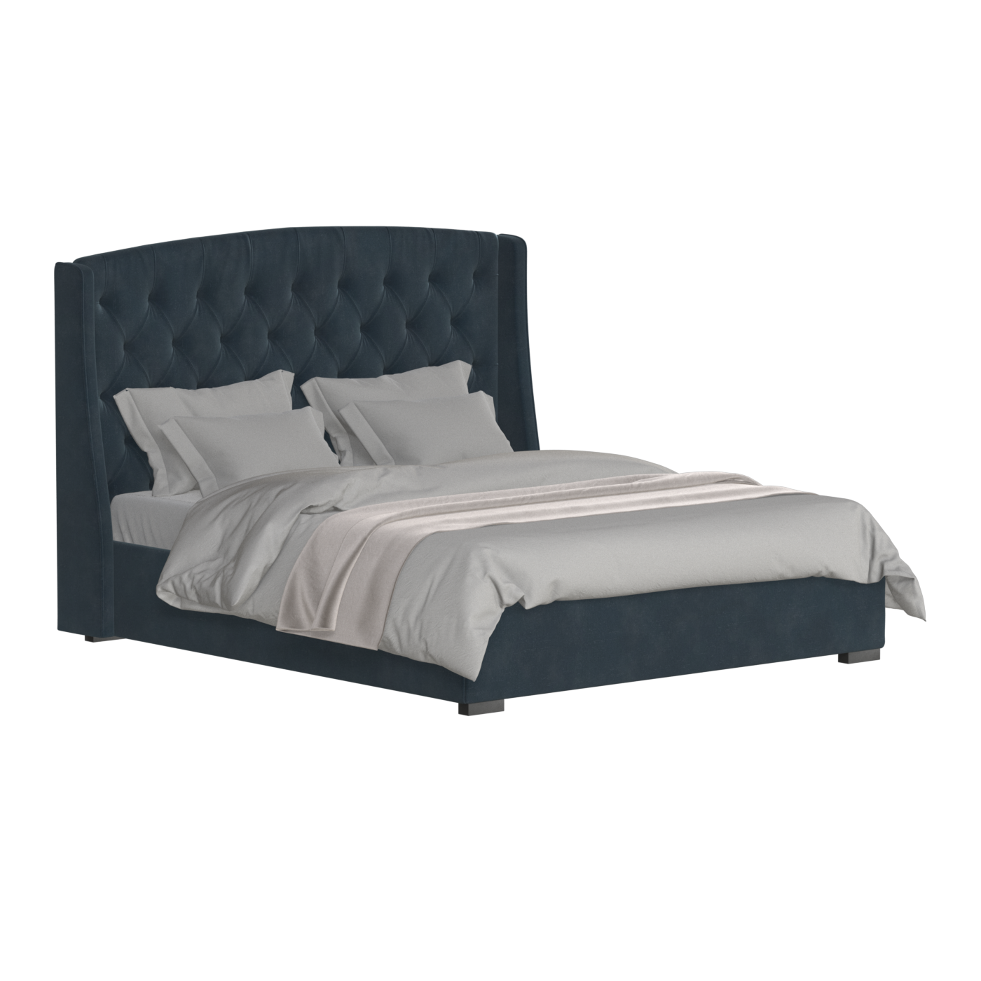 Sophia Upholstered Bed with Buttoned Headboard