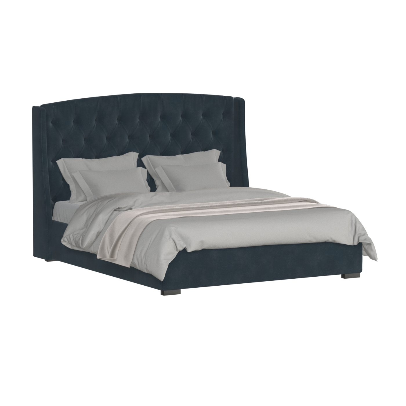 Sophia Upholstered Bed with Buttoned Headboard