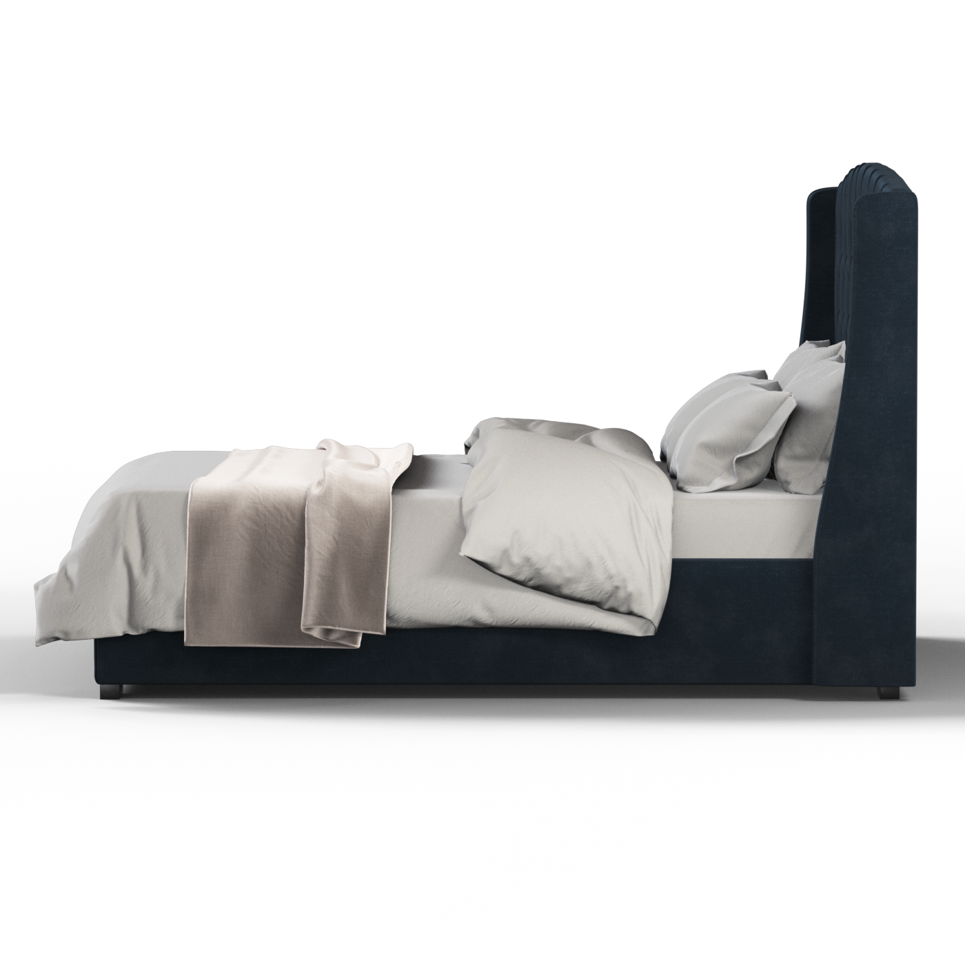 Sophia Upholstered Bed with Buttoned Headboard