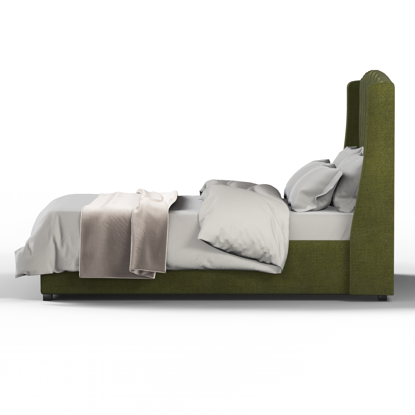 Sophia Upholstered Bed with Buttoned Headboard