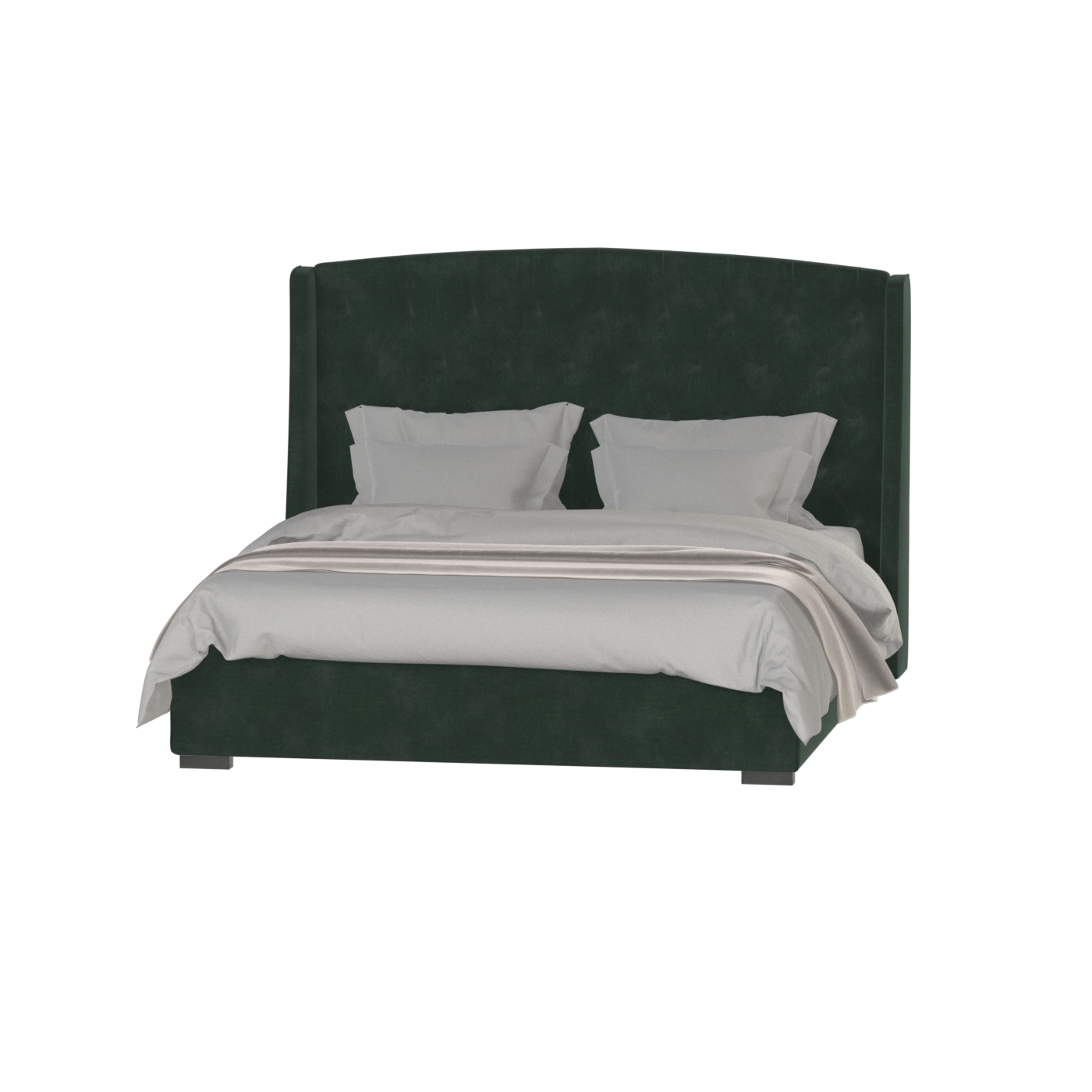 Sophia Upholstered Bed with Buttoned Headboard