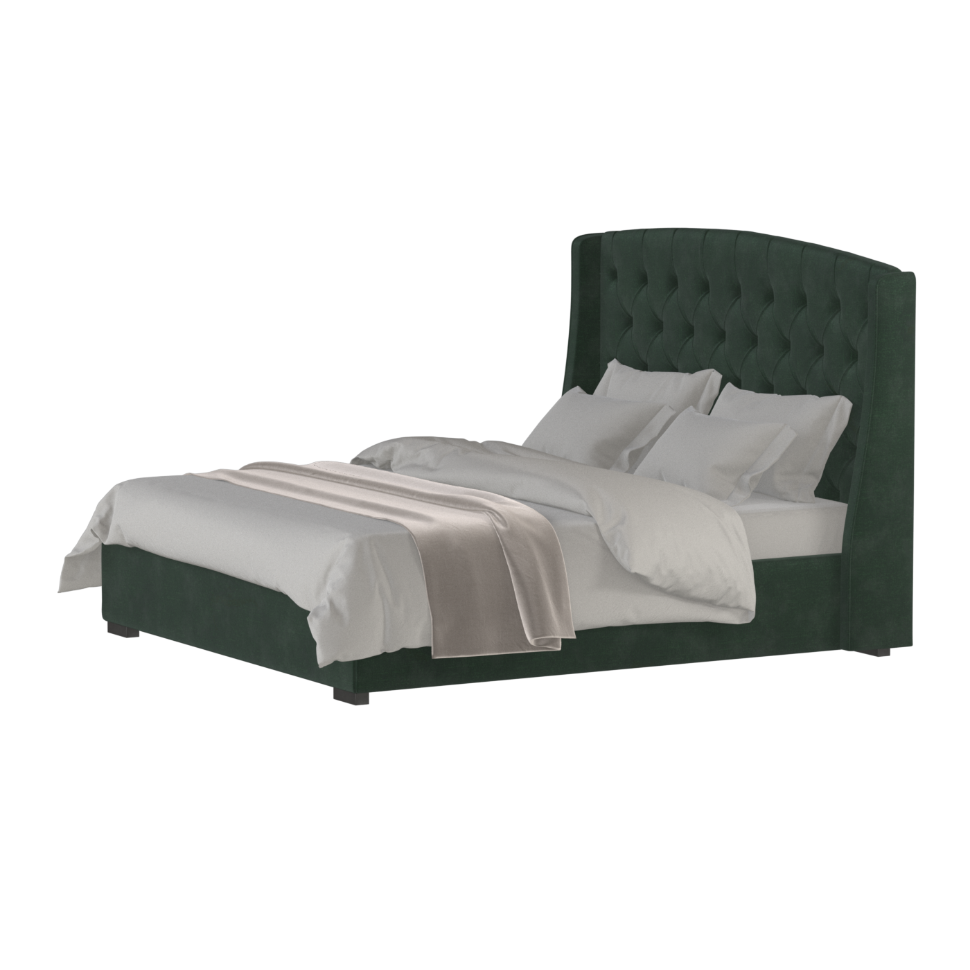 Sophia Upholstered Bed with Buttoned Headboard