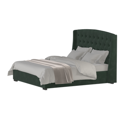 Sophia Upholstered Bed with Buttoned Headboard