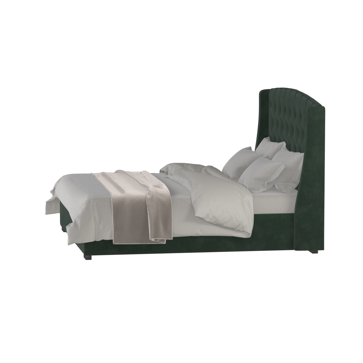 Sophia Upholstered Bed with Buttoned Headboard
