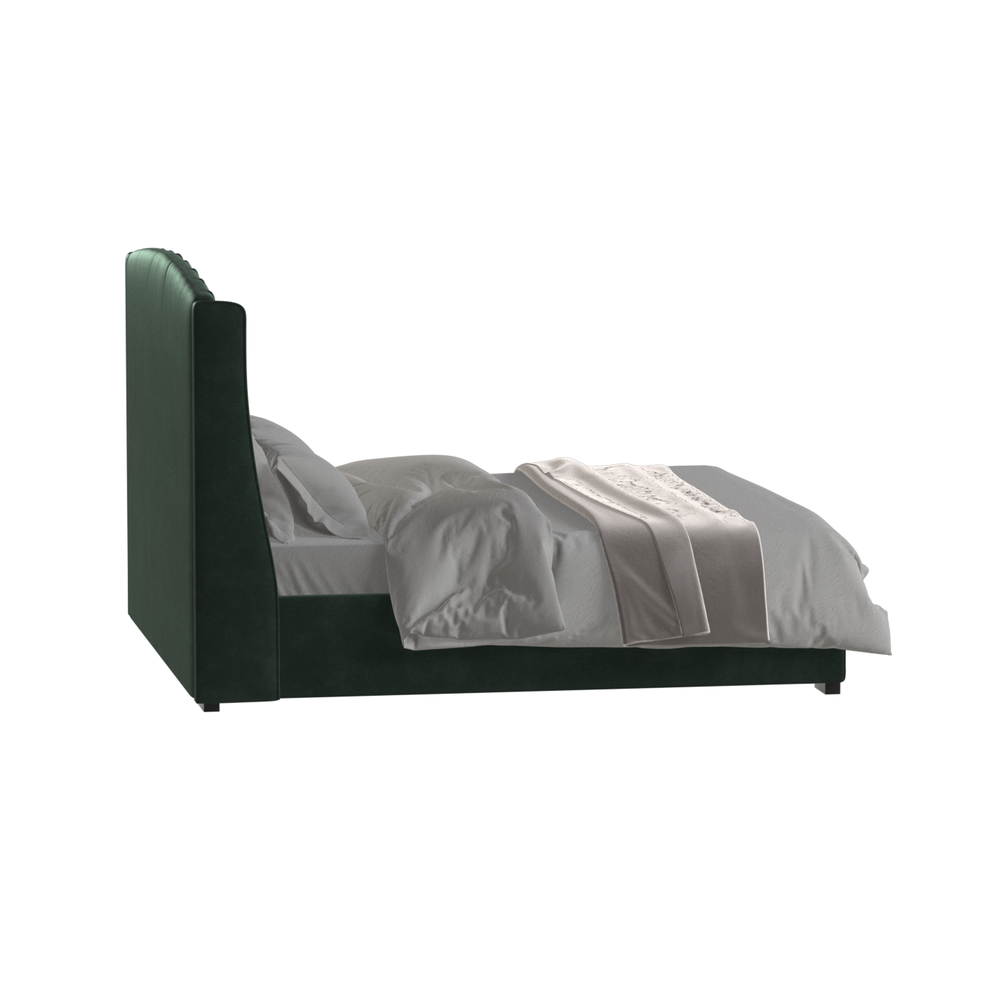Sophia Upholstered Bed with Buttoned Headboard