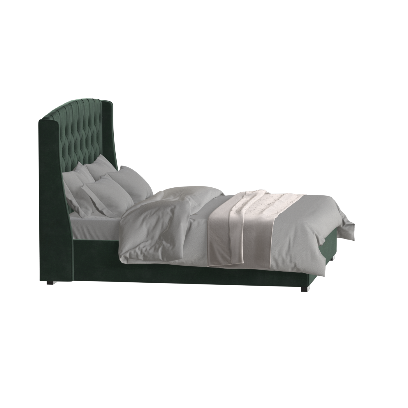 Sophia Upholstered Bed with Buttoned Headboard