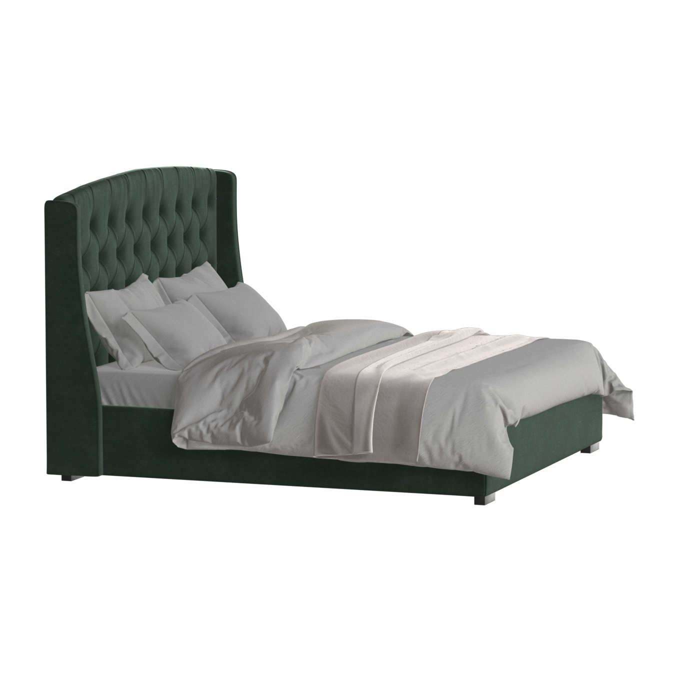 Sophia Upholstered Bed with Buttoned Headboard