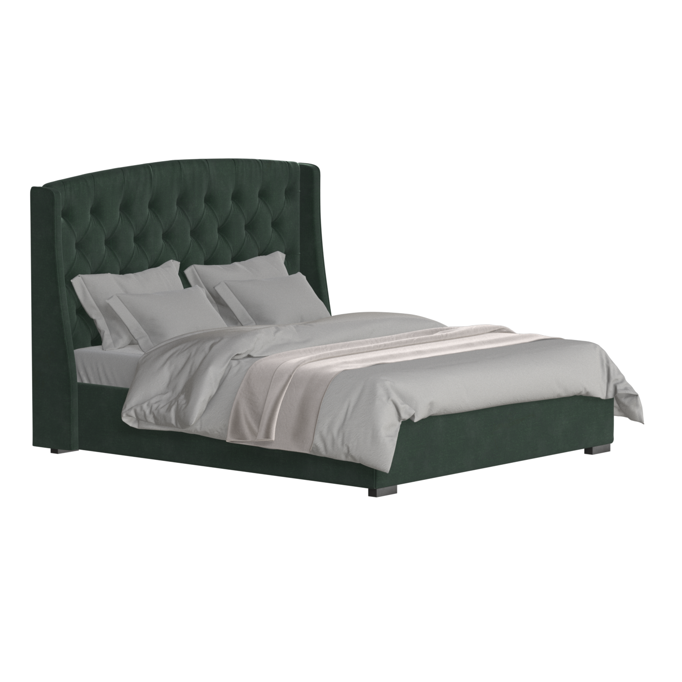 Sophia Upholstered Bed with Buttoned Headboard