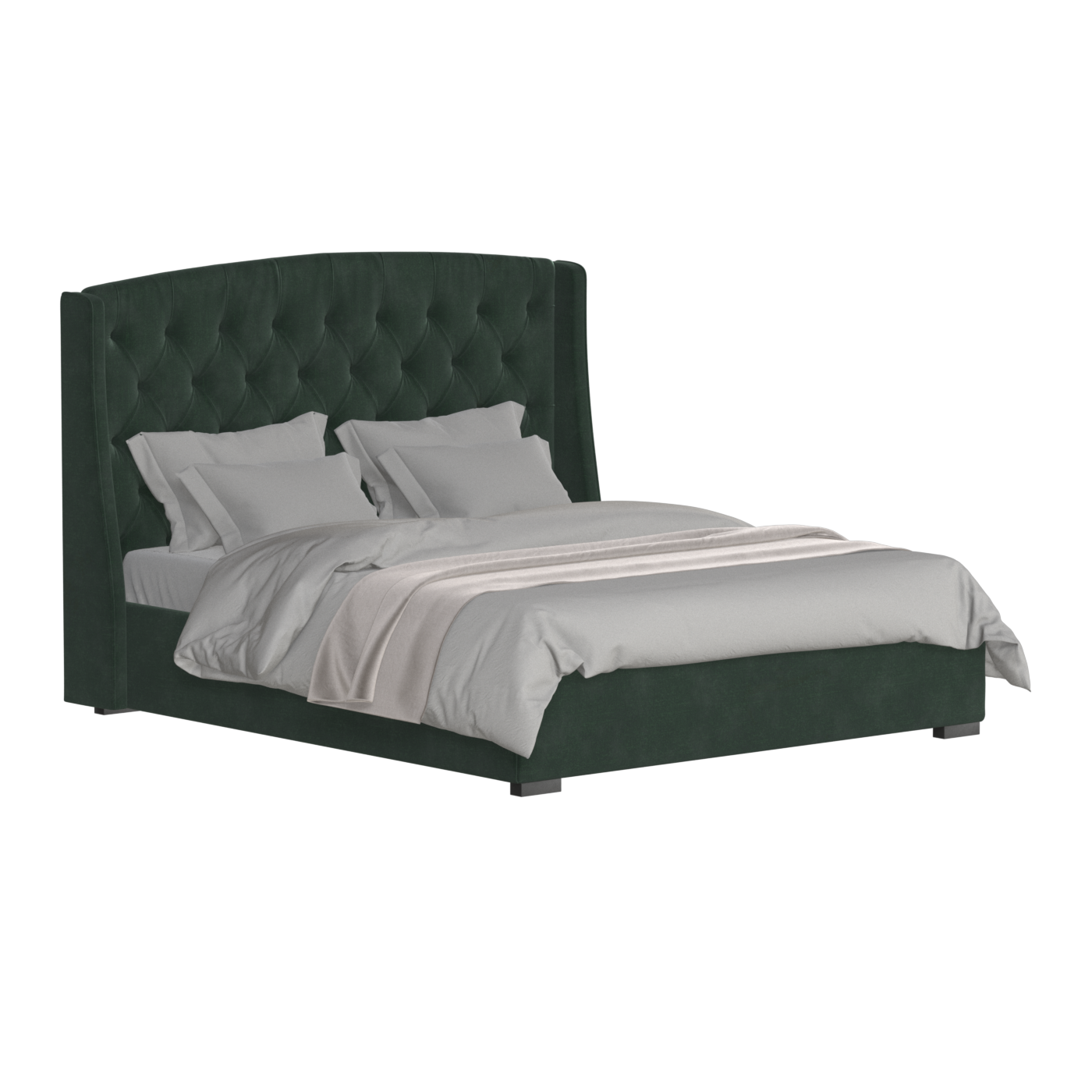 Sophia Upholstered Bed with Buttoned Headboard