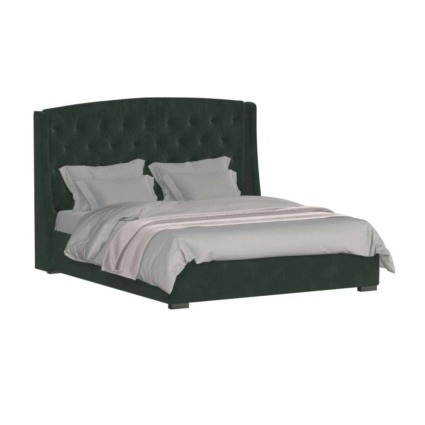 Sophia Upholstered Bed with Buttoned Headboard
