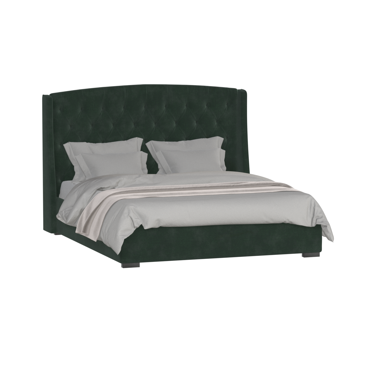 Sophia Upholstered Bed with Buttoned Headboard