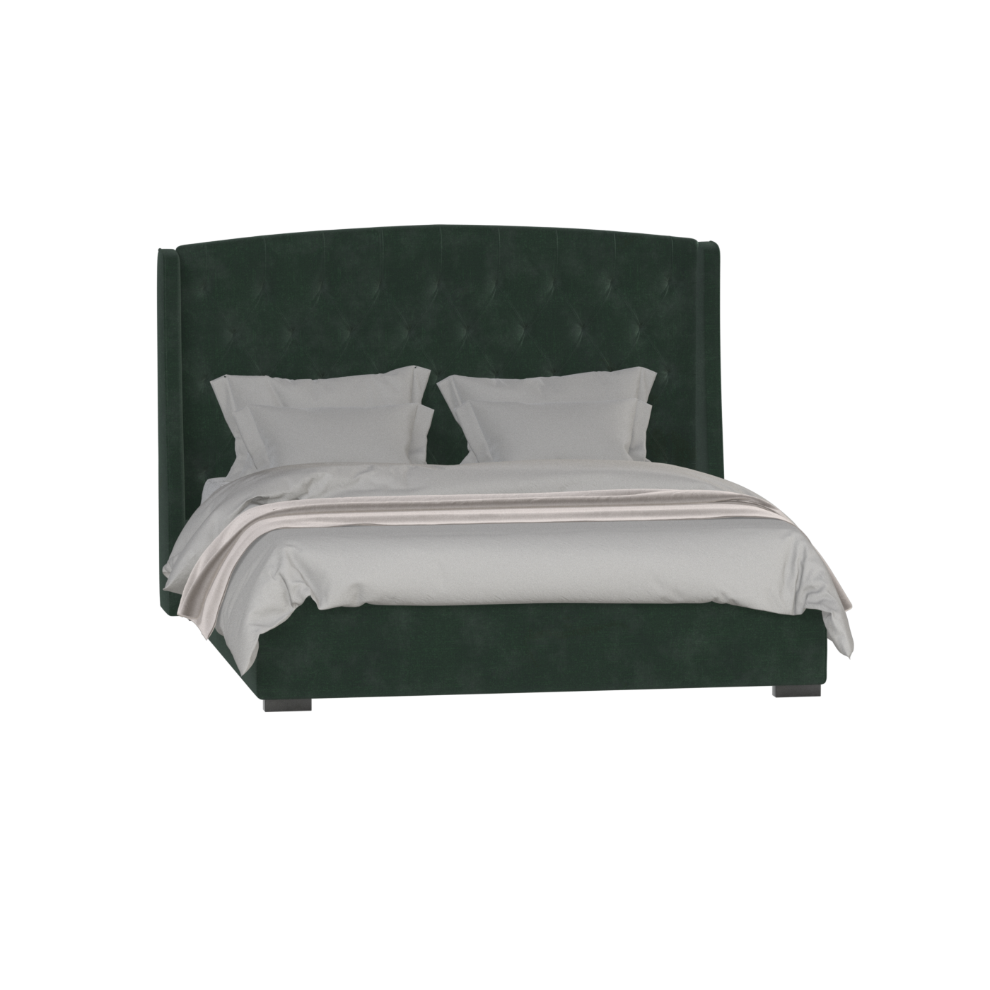 Sophia Upholstered Bed with Buttoned Headboard