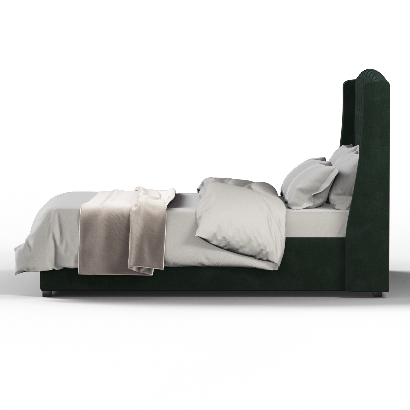 Sophia Upholstered Bed with Buttoned Headboard